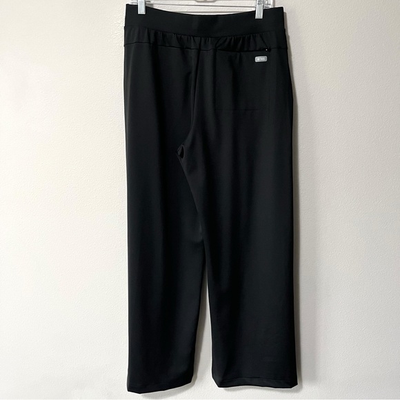 Figs Salina FORMx High Waisted Relaxed Wide Leg Scrub Pant Black Large Regular - Picture 10 of 13